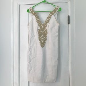 Lilly Pulitzer - Size 2 - Suzette Shift Resort White Dress *sunless tanner*